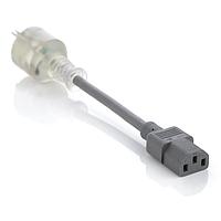 Volex 17967 8 ສາຍພະລັງງານ AC ລະດັບໂຮງໝໍ 14/3 SJT 15A/125V 15FT (4.6m) ສີເທາ