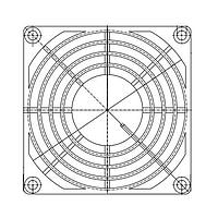 Sunon PB-08 ກະຕ່າງປ້ອງກັນນິ້ວພັງລົມ, 80mm, ພລາສຕິກ