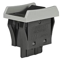 NKK Switches JWM11BAA-H ສະຫນັບສະຫນູນ Rocker SPST TV5 RATED GRY BARRIER ມີຝາດດຳ