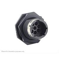 Eaton Souriau-Sunbank UTGX7128PW ຮອບຮອງ Jam nut receptacle, ບໍ່ມີ backshell, ສໍາລັບ 8 ຕິດຕໍ່ຊາຍ, IP68/69K, keying W