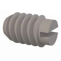 Essentra Components 011024S025 ຊຸດສະກຣູ Set Screw, ຫົວສະລອດ Slotted Head, ການດັບກະດູກ #10-24 Thread, ຄວາມຍາວ 1/4 Lg