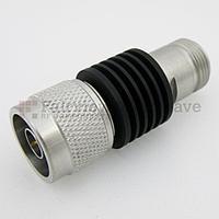 Fairview SA18N5WA-05 5 dB Fixed Attenuator N Male To N Female Up To 18 GHz Rated To 5 Watts With Black Aluminum Heatsink Body