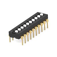 Alcoswitch - TE Connectivity ADEN10TTU04 ສະຫນັບ DIP DIP, THT, 10 ຕໍ່, ຂະຫນາດຂະຫນາຍ