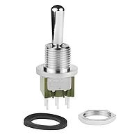NKK Switches M2023B2B3W03/U ສະຫນັບສະຫນູນ Toggle Switches ON-OFF-ON .7 LRG BAT SPLPRF BSHG PC TERM
