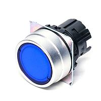 Omron Automation and Safety A22NZ-MNM-TAA ຂອບກົງ, ຂອບແກ້ວມີພື້ນຜິວສີຟ້າ, ຂອບແກ້ວມີແສງສະຫວ່າງແບບແກ້ວລົງ