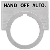 SIEMENS 52NL37 ຈາກປ້າຍ Legend, ອຸປະກອນສຳລັບ Hand-Off-Auto, LEGEND HAND OFF AUTO