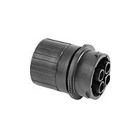 Amphenol SINE Systems RTS1BS18N4SHEC03 ປະຕູປ່ອງ Receptacle, Inline, 4 ຕຳແໜ່ງ, ຍິງ, ຂະໜາດຮອບ 18, ຢາຊິໂລໂຄນ, ແລະຝາປິດທ້າຍມີການປິດສາຍແບບເປົ້າເປົາ