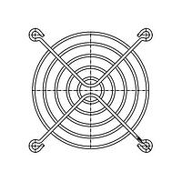 Sunon FG-8 ກະຕ່າງປ້ອງພັນຫຼັງພັນມືພັນຫຼັງພັນມື, 80mm, ເຫລັກ