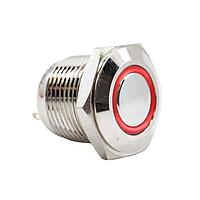 E-Switch PV6F240NN-3G1 ຕ້ານການທຳລາຍ Anti-vandal, SPST, ປິດ-(ເປີດ), ຕິດຕັ້ງບົດຄວບຄຸມ, ດ້ານໜ້າ, ນິເຄວ, LED, ແດງ/ຂຽວ, IP65