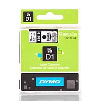 DYMO 63020702 Labelmanager D1 ເທບສີດຳ/ຈະແຈ້ງ (12mm x 7m)