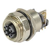 HARTING 21033814804 ປະຕູຮັບ Right Angle M12 CAT6a ມຸ່ງມອງຫຼັງທີ່ມີມຸ່ງ