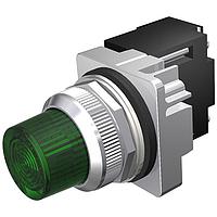 SIEMENS 52PL5K3XY ໄຟສະແດງ Pilot Light,XFR 600V,LED CL,ສີຂຽວ,ແກ້ວ