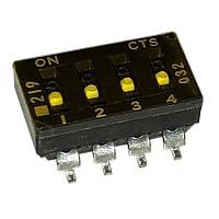 CTS Electronic Components 219-4LPSTJR ສະຫນັບ DIP 4 ຕໍ່. ຮູບແບບຕ່ຳ Btm Seal Tape J Bend