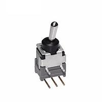 NKK Switches B19JH ສະຫນັບສະຫນູນ Toggle Switches ON-OFF-(ON) .248 BAT RIGHT ANGL PC .4VA