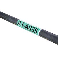 HellermannTyton TAG65L-105 ປ້າຍລາຍການສົ່ງຜ່ານຄວາມຮຸນແຮງຄວາມຮຸນແຮງ Thermal Transfer Label Laser Tag Label, ຕົວລາຍການທີ່ມີການປົກຄຸມຕົວເອງ Self-Laminating, 0.81" x .81" x 2.13", 36 ຊິ້ນຕໍ່ແຜ່ນ, PET, ສີຂາວ, 1000/ຊຸດ