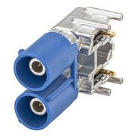 Rosenberger 59S2MB-40MT5-C ຕູ້ຕໍ່ PCB PlugPCBoardSolderPns ມຸມຂວາ C ສີຟ້າ