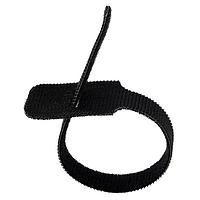 Essentra Components RKW-8-9-BK-C ຂາຍຜັນສາຍສະກັດ Cable Tie, Hook & Loop ພ້ອມກັບການຍຶດດ້ວຍກຸບສະກັດ, ສີດໍາ