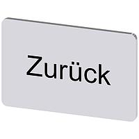 SIEMENS 3SU19000AD810AG0 ປ້າຍປະກັບ, Zuruck INSCR. LABEL, ເງິນ 17.5 X 27MM, ZURUECK