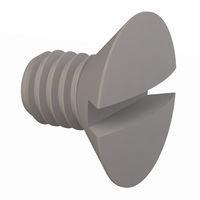 Essentra Components 50M040070L006 ສະກຣູຫຼັກມີລູກສອນຊ່ອງສະເລັດ 90 Slotted CSK Screw, M4 X .7 Thread, 6mm Lg