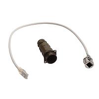 Amphenol Socapex RJF2PEM2G05100BTX ເຄື່ອງສາຍ Ethernet / ເຄື່ອງສາຍເຄືອກຂ່າຍ RJ45 Cordset 0.5M Inline Sq Flange Rec