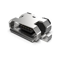 GCT (Global Connector Technology) USB3155-30-A ຂໍ້ຕໍ່ Micro USB ປະເພດ B Micro B Skt, ກາງຮອງ SMT, R/A, 30u", ບໍ່ມີ Peg, 2 shell stakes, T&R