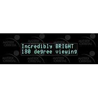 Matrix Orbital BVC2021-BK-USB ຈໍສະແດງ VFD (Vacuum Fluorescent Displays) ຂໍ້ຄວາມສີຂຽວເຂົາ ພື້ນຫຼັງສີດຳ ບໍ່ມີປຸ່ມ ມີຂາງດ້ວຍສີດຳ