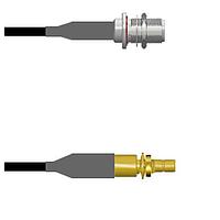 Amphenol Custom Cable Q-1X03Q0008120i ສາຍສັນຍານ RF N-SJB/SMB-SJB RG58 120I