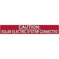HellermannTyton 596-00245 ປ້າຍປະກັບແສງອາທິດ Solar Label, Reflective, CAUTION SOLAR ELECTRIC SYSTEM CONNECTED, 6.5" x 1.0", VL, ແດງ, 50/roll