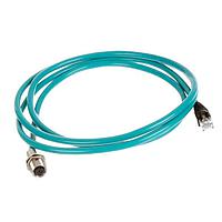 Molex 1300540021 ເຄື່ອງສາຍ Ethernet / ເຄື່ອງສາຍເຄືອກຕໍ່ ULTRA-LOCK D-CODE M12 ໄປ RJ45 2M