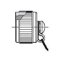 Amphenol Socapex USBFTVC7ZNF057 ເຄື່ອງສົມບັດ USB USBFTV ຝາກະທົບລົດລົງ Flange Jam Nut Cap, ສີດຳ ຊິນກ໌ນິເຄວ