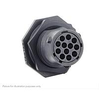 Eaton Souriau-Sunbank UTSX71412SW ຮອບຮອງ Jam nut receptacle, ບໍ່ມີ backshell, ສໍາລັບ 12 ຕິດຕໍ່ຍິງ, IP68/69K, keying W