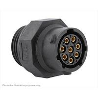 Eaton Souriau-Sunbank UTS7128SM20 ປຸ່ມຮັບສະຫຼຸບພລາສຕິກທີ່ມີເກັບກັນເກັບກັນ, ບໍ່ມີຝາຫຼັງ, ສໍາລັບ 8 ຕຳແໜ່ງຜູ້ຍິງ, IP68/69K