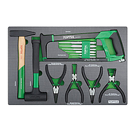 TOPTUL GED1322 ຄ້ອນ, Punch, Hacksaw & Pliers Set (13 pcs)