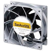Sanyo Denki 9LG1248F1002 Axial Axial, 120x120x38mm, 48VDC, 0.27"H2O, Ribless, ອາຍຸຍາວ 180Khr, ສາຍໄຟ, ບໍ່ມີເຊັນເຊີ