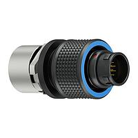 ODU C1CWCM-P07XBC0-0000 Straight Plug SP w/ screw-lock, Size 00, IP6K8 / IP6K9K, 7 C, C (blue) Key