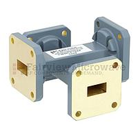 Fairview FMWCP1044 30 dB WR-51 Waveguide Crossguide Coupler With Square Cover Flange from 15 GHz to 22 GHz