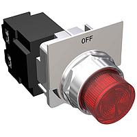 SIEMENS 49SPL0ARF ໄຟສະແດງ Pilot Light PILOT LITE,"FJ" ແດງ "OFF" ມີຕົວຊ່ວຍ 120V