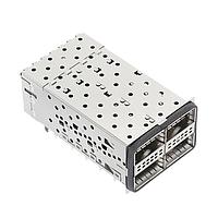 AMP Connectors - TE Connectivity 2214574-4 QSFP+ QSFP+ Assy, 2x2 Gskt No LP, Stacked