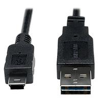 Tripp Lite UR030-003 USB 2.0 3' USB 2.0 UniRvrCbl ຜູ້ຊາຍ - 5Pin MiniMale