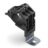 HellermannTyton 151-01494 ຮັບກັບຮັບກັບ Ratchet P-Clamp, 0.76 - 1.42" ພວມດິຍ, 90 ສັ້ນ, 0.51" ຮູ Hole Dia, PA66HIRHSUV/ST/ZN, ສີດຳ, 160/ctn