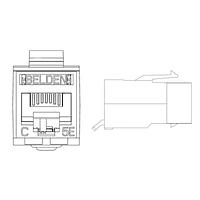 Belden RV5MJKUBK-B24 ມອດູເລີ CAT5e JACK ສີດຳ 24 ຊຸດ ຕໍ່ກະປ່າ