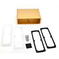 Bud Industries EXN-23364-GDP ກະບອງປິດ PCB ອະລູມິເນຍອອກແບບດີດທອງພ້ອມກັບຝາພລາສຕິກ (2.4 X 7 X 5.1 ນິ້ວ)