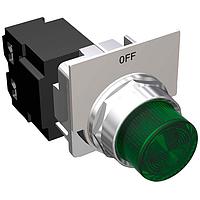 SIEMENS 49SPL0AGF ໄຟສະແດງ Pilot Light PILOT LITE,"FK" ສີຂຽວ "OFF" ມີຕົວຊ່ວຍ 120V