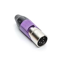 Amphenol Audio AX4M7M ຕົວເຊື່ອມ 4P PIN M PLUG VIOLET MARK SLEEVE