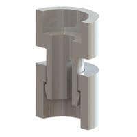 Essentra Components CSR4-394-01 ອຸປະກອນລຶບກະທົບດ້ວຍການລຶບສະເລີຍ Snap Lock, ທຳມະຊາດ, 4 ຕົວຍືດສະເລີຍ