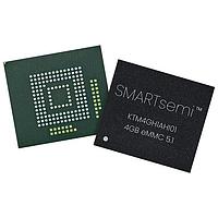 SMARTsemi KTM4GH1AHI01 eMMC EMMC 5.1 FLASH, 4 GB, x 1 / x 4 / x 8, 95/155/170 MB/s, 9.5/9.5/10 MB/s, 153-FBGA, 1.8V / 3.3V, -40C to +85C (ອຸດສາຫະກຳ)