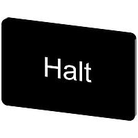 SIEMENS 3SU19000AD160AK0 ປ້າຍປະກັບ, Halt INSCR. LABEL, ສີດຳ 17.5 X 27MM, HALT