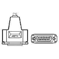 AMP Connectors - TE Connectivity 5749246-1 ຊຸດປະຕູຮັບ RCPT 15P HDP-20 SHLD ENCLS