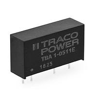 TRACO Power TBA 1-2422E ອິສເອລເທດ ແອນຄັບເຊລເດດ SIP-7; 1W ຜົນອອກ 1 (Vdc): 12; ຜົນອອກ 2 (Vdc): -12