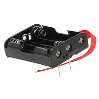 Eagle Plastic Devices 12BH331P-R-GR ຄລິບແບດເຕີຣີ 3 "AA" PC LDS W/RIB